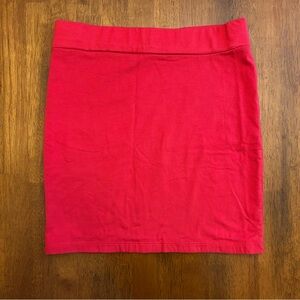 Red Stretch Mini Skirt | Pull-On Knit | Women’s Size Medium |  Forever 21